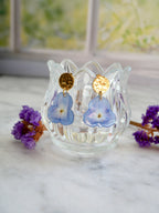 Boucles d’oreilles hortensias martelé