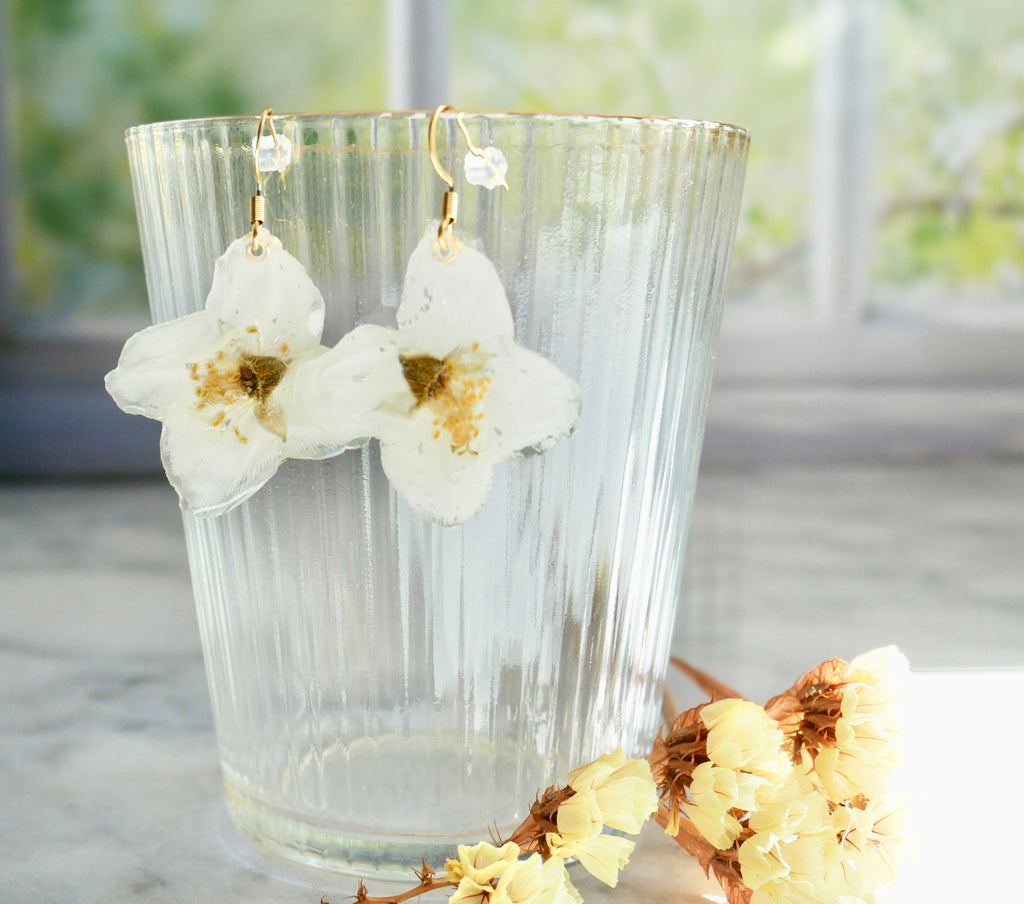 Boucles d’oreilles seringat crochet