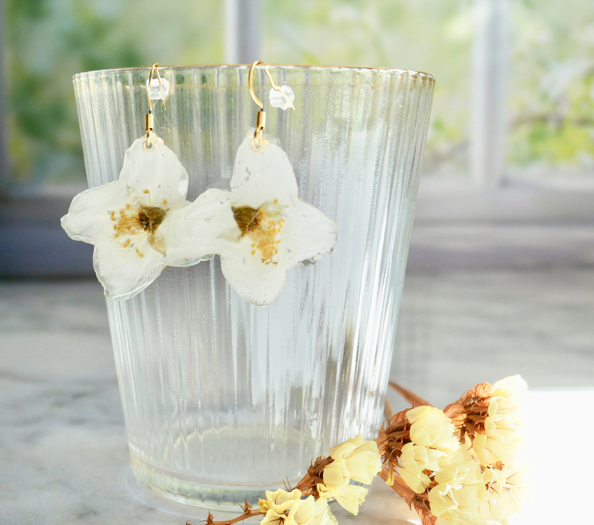 Boucles d’oreilles seringat crochet
