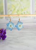 Boucles d’oreilles mini hortensia crochet
