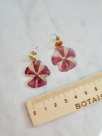 Boucles d’oreilles verveine bicolore