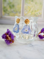 Boucles d’oreilles hortensias martelé