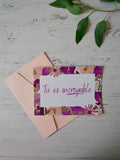 Carte message « incroyable »