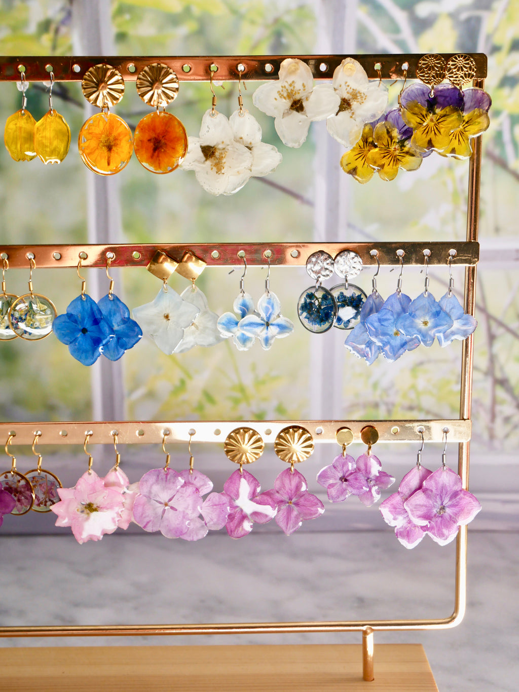 Boucles d’oreilles seringat puce