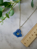 Collier hortensia bleu