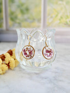 Boucles d’oreilles O hortensia rose