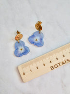 Boucles d’oreilles hortensias martelé