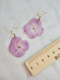 Boucles d’oreilles hortensia rose crochet