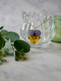 Collier pensée jaune/violet