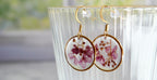 Boucles d’oreilles O hortensia rose