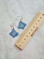 Boucles d’oreilles hortensia bleu crochet